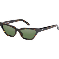 Off White OERI13B 6055 Γυναικεία Γυαλιά Ηλίου Cat Eye Κοκάλινα Ταρταρούγα με Πράσινο Φακό