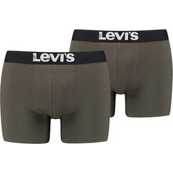 Levi's Solid Ανδρικά Μποξεράκια Σετ 2Pack Χακί 701222842-012
