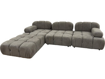 Pakoworld Hypnotic Γωνιακός Καναπές Δεξιά Γωνία Γκρι 294x98x76cm 074-000055