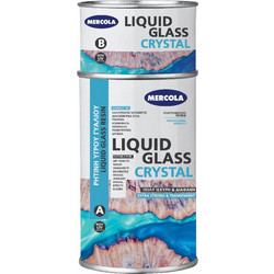 Mercola Liquid Glass Crystal 1890 Ρητίνη Υγρού Γυαλιού 2 Συστατικών 24kg