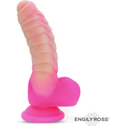Engily Ross Scalidor Luminiscent Ρεαλιστικό Dildo με Βεντούζα & Όρχεις 18cm Ροζ