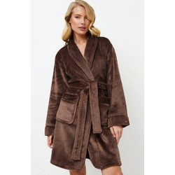 Aruelle Γυναικεία Ρόμπα Χειμωνιάτικη Fleece Σοκολατί 39.01.23.670