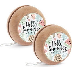 Parisis Μπομπονιέρα Βάπτισης Γιο Γιο Hello Summer από Ξύλο