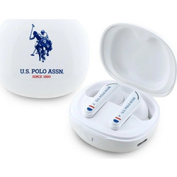 Polo US DH Logo Ακουστικά Bluetooth In Ear White
