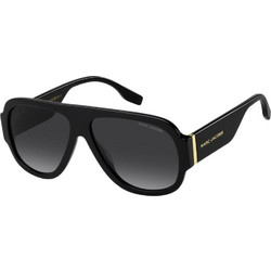 Marc Jacobs MARC843S 8079O Ανδρικά Γυαλιά Ηλίου Μάσκα Κοκάλινα Μαύρα με Μαύρο Φακό