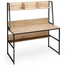 Costway Γραφείο Ξύλινο με Βιβλιοθήκη 120x57x140cm HW65967NA