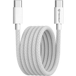 Techsuit PCB114D Braided USB-C to USB-C 60W 1m White 5949419262911