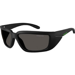 Arnette AN4355 275887 Ανδρικά Γυαλιά Ηλίου Ορθογώνια Κοκάλινα Μαύρα με Μαύρο Φακό