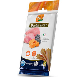 Farmina N&D Pumpkin Dental Treat Adult Medium & Maxi with Lamb, Pumpkin & Blueberry 110gr