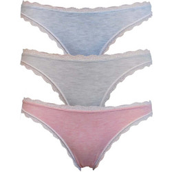 Donella Βαμβακερά Γυναικεία Brazil με Δαντέλα 3Pack 4072-3-BG