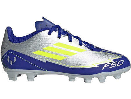 Adidas F50 Club FG/MG IH0926 Παιδικά Ποδοσφαιρικά Παπούτσια με Τάπες Ασημί Μπλε