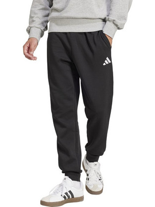 Adidas Essentials Ανδρικό Παντελόνι Φόρμας Fleece με Λάστιχο Μαύρο JE3815