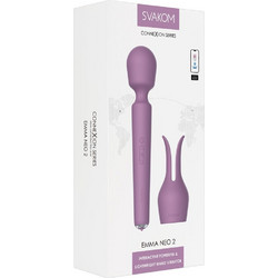 Svakom Emma Neo 2 Wand + Bunny Attachment Δονητής Μασάζ Μωβ