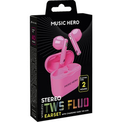 SBS Music Hero Ακουστικά Bluetooth Earbud Fluo Pink