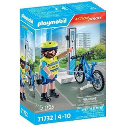 Playmobil Action Heroes Αστυνόμος με Ηλεκτρικό Ποδήλατο για 4-10 Ετών 71732