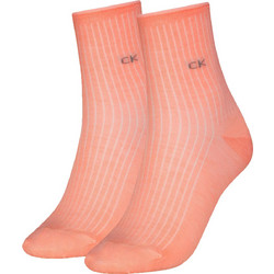 Calvin Klein Γυναικείες Κάλτσες Κοραλί 2Pack 701224121-003