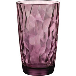 Bormioli Rocco Σετ Ποτήρι Νερού Γυάλινo Diamond Μωβ 470ml 24415105