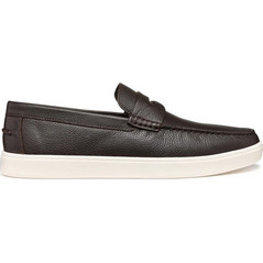 Geox Avola Ανδρικά Μοκασίνια Loafers Δερμάτινα Σοκολατί U55GSA00046C6009