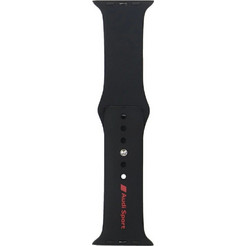 Audi Sport Red Logo Λουράκι Σιλικόνης Black (Apple Watch 44 / 45 / 46 / 49mm)