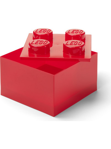 Lego Storage 4-Stud Brick Red Clear για 3+ Ετών 40090804