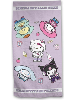 Hello Kitty Παιδική Πετσέτα Θαλάσσης Λιλά 70x140cm 130898