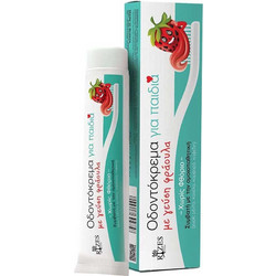 Rizes Crete Strawberry Παιδική Οδοντόκρεμα Χωρίς Φθόριο 75gr