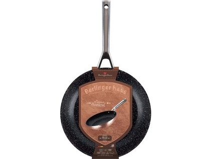 Berlinger Haus Hammered Copper Collection Τηγάνι Αλουμινίου Αντικολλητικό Μαρμάρινη Επίστρωση 28cm BH-8002