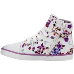 Geox Παιδικά Sneakers Μποτάκια Λευκά Μωβ Φούξια J5204C000ANC1000