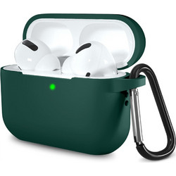Techsuit Θήκη Σιλικόνης με Γάντζο για Apple AirPods Pro 1 / 2 Πράσινη