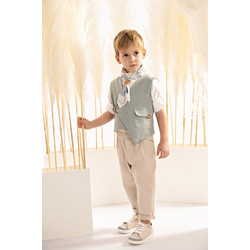 Baby Bloom Βαπτιστικό Κοστούμι με Παντελόνι Πουκάμισο & Γιλέκο 5τμχ 125-41-8280