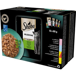 Sheba Selezione Mixed with Meat & Fish in Gravy 12x85gr