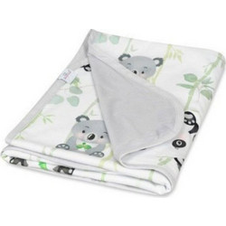 Kidscom Panda Κουβέρτα Αγκαλιάς 75x100 Λευκή