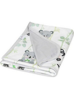 Kidscom Panda Κουβέρτα Αγκαλιάς 75x100 Λευκή