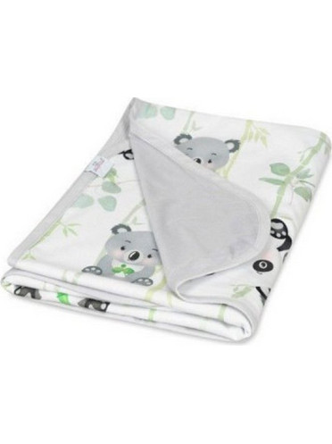Kidscom Panda Κουβέρτα Αγκαλιάς 75x100 Λευκή
