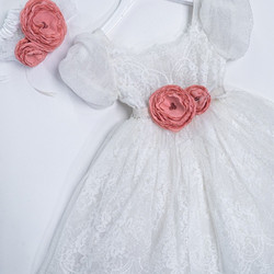 Stova Bambini Pauline Βαπτιστικό Φόρεμα 2τμχ SS21G18
