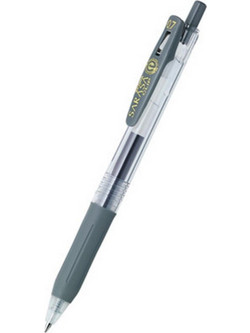 Zebra Sarasa Clip Στυλό Gel 1mm Γκρι