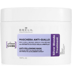 Brelil Anti-yellowing Μάσκα Μαλλιών για Προστασία Χρώματος & Επανόρθωση για Βαμμένα Μαλλιά 220ml