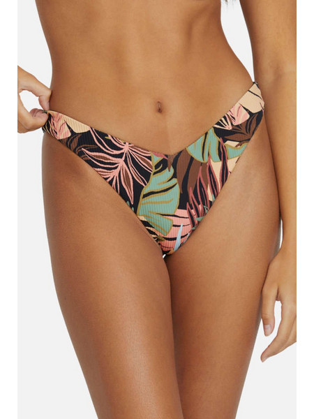 Volcom Bikini Slip Floral Μαύρο Πολύχρωμο O2712501