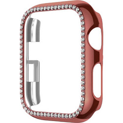 Sonique Luxury Diamond Πλαστική Θήκη για Apple Watch 1 / 2 / 3 38mm Ροζ Χρυσή