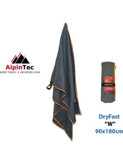 Alpintec Πετσέτα Θαλάσσης Microfiber Γκρι 90x180cm WMSXXL-CG