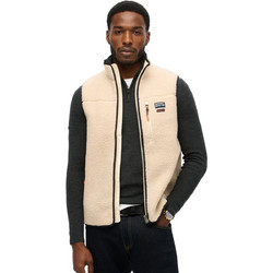 Superdry Αμάνικο Ανδρικό Μπουφάν Softshell Μπεζ M5012159A-1LG
