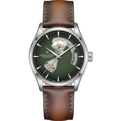 Hamilton Jazzmaster Ανδρικό Ρολόι Αυτόματο με Καφέ Δερμάτινο Λουράκι H32705560