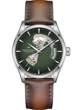 Hamilton Jazzmaster Ανδρικό Ρολόι Αυτόματο με Καφέ Δερμάτινο Λουράκι H32705560