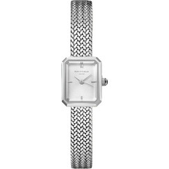 Rosefield Mini Octagon Γυναικείο Ρολόι με Ασημί Μεταλλικό Μπρασελέ MWSMS-M04