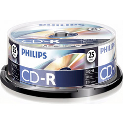 Philips CR7D5NB25/00 Εγγράψιμα CD-R 52x 700MB Cake Box 25τμχ