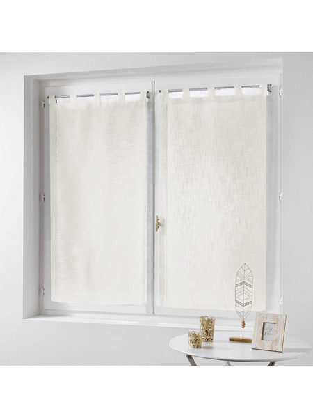 Spitishop Σετ Κουρτίνες Παραθύρου με Θηλιές 60x120 Haltona 1625243 Naturel