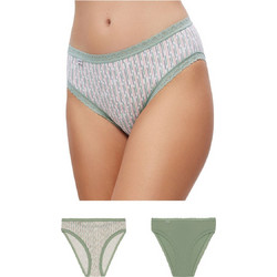 Minerva Βαμβακερά Γυναικεία Slip με Δαντέλα 2Pack 90-82365-301
