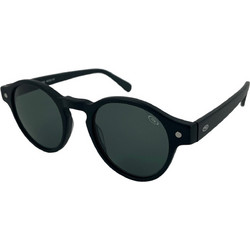 Moritz MZ11552 LK02 Ανδρικά Γυαλιά Ηλίου Στρογγυλά Κοκάλινα Μαύρα με Μαύρο Φακό