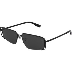 Alexander McQueen MQ0311S 001 Ανδρικά Γυαλιά Ηλίου Ορθογώνια Μεταλλικά Μαύρα με Μαύρο Φακό