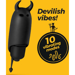 Crushious O Pet Devil Pocket Vibe Κλειτοριδικός Δονητής 9.2cm Μαύρος